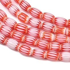 Handgefertigte ovale Millefiori-Glasperlenstränge&nbsp;LK-Z001-01B-07
