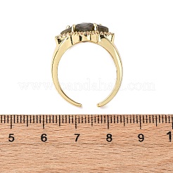 Bagues manchette en pierre précieuse naturelle et zircone cubique&nbsp;RJEW-M076-02G