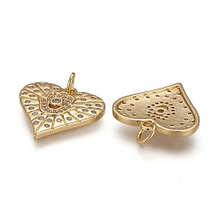 Pendentifs en laiton zircon cubique transparent&nbsp;X-ZIRC-Z009-02G