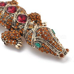 Krokodil Legierung Strass Broschen&nbsp;JEWB-Q006-04A