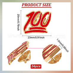 24 broches de aleación.&nbsp;AJEW-FG0004-20