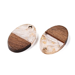 Pendenti in resina trasparente e legno di noce&nbsp;RESI-T057-04N