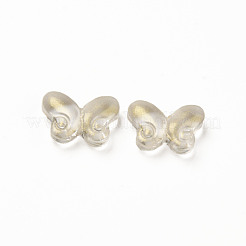 Perle di vetro verniciato a spruzzo trasparente bicolore&nbsp;GLAA-Q092-04-A01