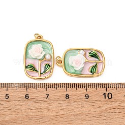 304 Edelstahl-Emaille-Anhänger&nbsp;STAS-U061-45G