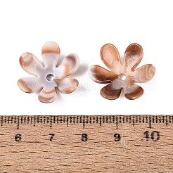 Embouts de perles en plastique opaque bicolore&nbsp;KY-N025-46