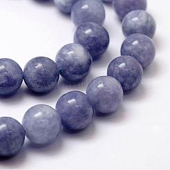 Natürliche weiße Jade Nachahmung Aquamarin Perlen Stränge&nbsp;G-F364-15-10mm