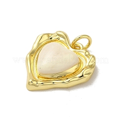 Pendentifs en laiton émaillé de placage de crémaillère&nbsp;KK-H473-06G-02