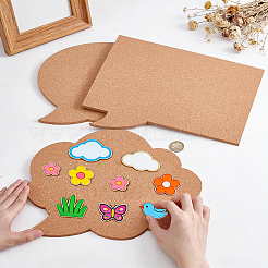 3 Stück 3 Stile Sprechblasenform Kork Memoboard-Sets&nbsp;DIY-WH0504-933