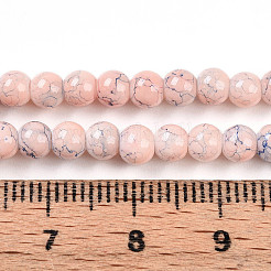 Chapelet de perles en verre baking paint&nbsp;DGLA-N003-4mm-C02