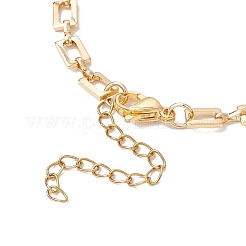 Bracelets à maillons rectangulaires en laiton pour femmes et hommes&nbsp;BJEW-JB11458-01