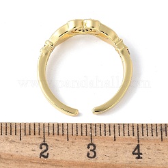 Anelli per polsino in ottone con micro pavé di zirconi cubici&nbsp;RJEW-C120-25G-02