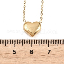 Valentinstag-Halskette mit Herzanhänger aus Edelstahl 304 und Satellitenkette für Damen&nbsp;NJEW-K306-03G