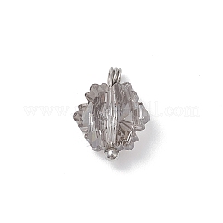5 breloque flocon de neige en verre galvanisé 5 couleurs&nbsp;PALLOY-JF04342-02