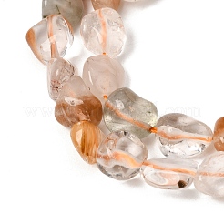 Fili di perle di quarzo rutilato arcobaleno naturale&nbsp;GG-CBAC13F-A02-01
