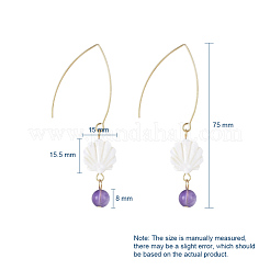 Shell pendientes colgantes&nbsp;EJEW-JE03757