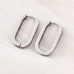 Orecchini a cerchio huggie in acciaio inossidabile 304 anti-ossidazione&nbsp;LS-STAS-S103-21P