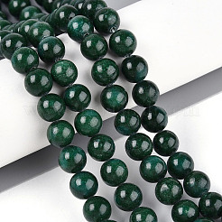 Gefärbte natürliche Mashan-Jade-Rundperlenstränge&nbsp;G-T139-8mm-67F