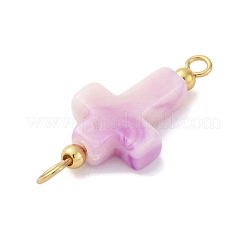 35 pz 7 colori bicolore croce connettore acrilico charms&nbsp;PALLOY-JF03528-01