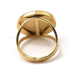 Ajustes de anillo con almohadilla de puño abierta de acero inoxidable 304&nbsp;RJEW-Z018-41G