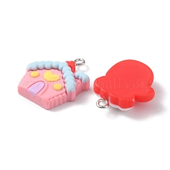 24 pièces 6 styles pendentifs en résine opaque de noël&nbsp;RESI-FS0001-43
