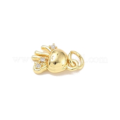 Breloques en laiton avec zircone cubique de micro pave&nbsp;ZIRC-I356-13G-06