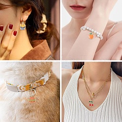 30pcs 15 styles de pendentifs en émail en alliage&nbsp;ENAM-YW0005-29