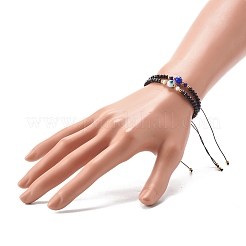Set di bracciali regolabili con perline intrecciate in filo di nylon&nbsp;BJEW-JB06441
