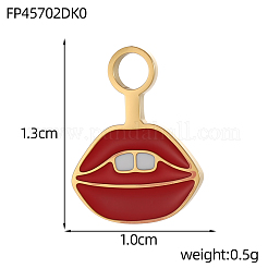 304 Edelstahl-Emaille-Anhänger&nbsp;STAS-OY013-65G