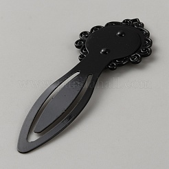 Support de cabochon en alliage pour marque-page&nbsp;FIND-WH20012-22B-EB