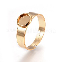 Ionenplattierung (IP) verstellbare 201 Edelstahl-Fingerringe Komponenten&nbsp;STAS-G187-01G-6mm-1