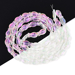 Brins de perles de verre électrolytiques transparentes&nbsp;GLAA-T023-40B-01