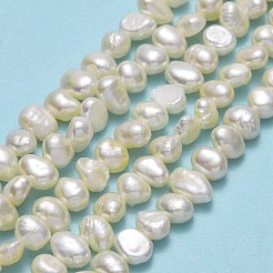 Fili di perle di perle d'acqua dolce coltivate naturali&nbsp;PEAR-A005-07E