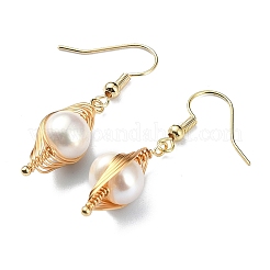 Perla naturale ciondola gli orecchini&nbsp;EJEW-JE05261