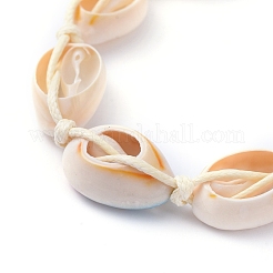 Braccialetti di perline intrecciati stampati conchiglia stampata regolabile&nbsp;BJEW-JB05154-03