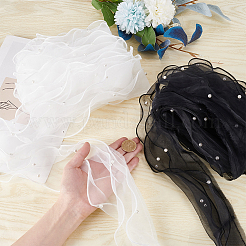 2 Stück 2 Farben dreilagiger Organza-Spitzenbesatzstoff&nbsp;DIY-PH0021-43