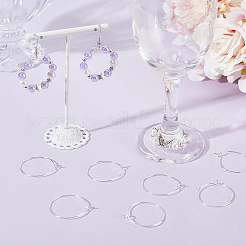 100 pieza de anillos con dijes para copas de vino de acero inoxidable quirúrgico 316&nbsp;STAS-BBC0005-97B