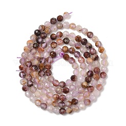 Fili di perline di quarzo lodolite viola naturale fantasma&nbsp;G-G189-D10-02