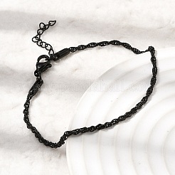 Bracciali a catena in corda di acciaio inossidabile 304 per donna&nbsp;BJEW-P395-01EB