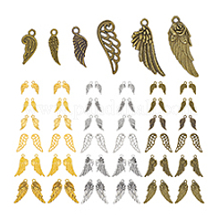 108 pièces 18 styles pendentifs en alliage de style tibétain&nbsp;TIBEP-PH0001-82
