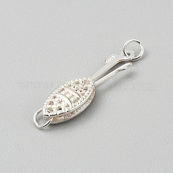 Sterling Silber Box Spangen&nbsp;FIND-WH0139-648S