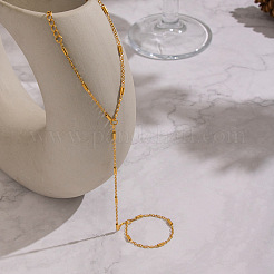 Minimalistische Bambus-Armbänder mit Gliederring aus Edelstahl 304&nbsp;GG6478