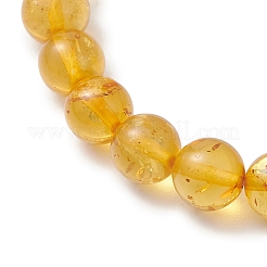 Braccialetti di perline intrecciate in ambra naturale per donne e uomini&nbsp;BJEW-JB13470