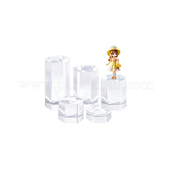 5 Stück 5 Stile Acryl-Sechseck-Displayständer&nbsp;OACR-BC0001-22