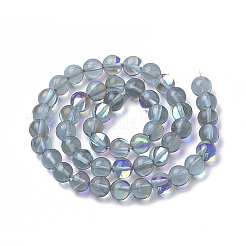 Chapelets de perles en pierre de lune synthétique&nbsp;G-S283-03-10mm