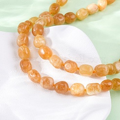 Colliers longs en perles de jade malaisien teinté naturel pour femmes&nbsp;NJEW-F340-A02