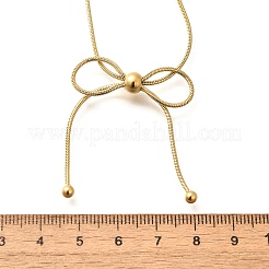 Collar de cadena de serpiente con colgante de lazo de acero inoxidable 304 para mujer&nbsp;NJEW-R014-01G