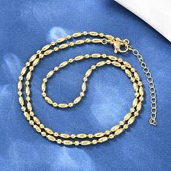 Collares de cadena de bolas de latón de 2.2 mm para hombres y mujeres&nbsp;NJEW-L012-06G
