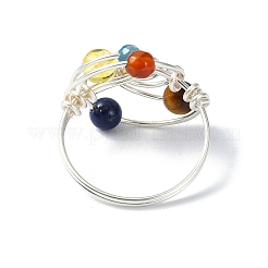 Kupferdraht umwickelter Vortex-Fingerring&nbsp;RJEW-TA00101-02