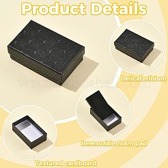 12 Stück Schmuckverpackungsboxen aus muschelförmigem Papier in 2 Farben mit schwarzem Schaumstoffeinsatz&nbsp;CON-FS0001-28B