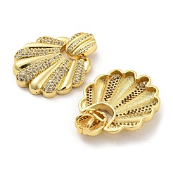Pendentifs avec zircon cubiques à micro-pavés en laiton&nbsp;KK-C036-02G